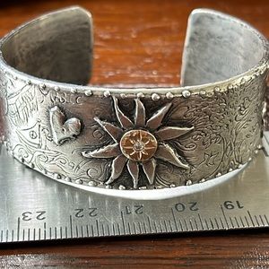 Jes MaHarry Sun salutation cuff with diamond
